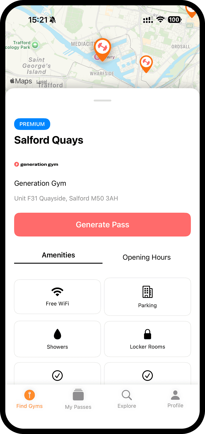 anygym app screen 2